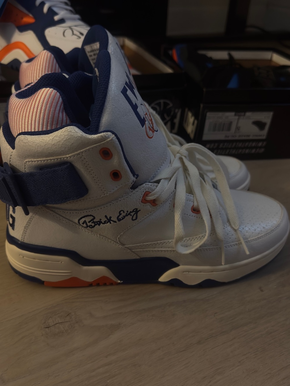 Ewing Athletics OG Vintage cracked leather color way
